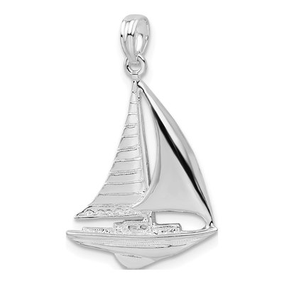 Sterling Silver Sailboat Pendant – view 5