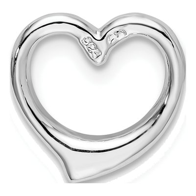 Sterling Silver Heart Slide Pendant – view 4