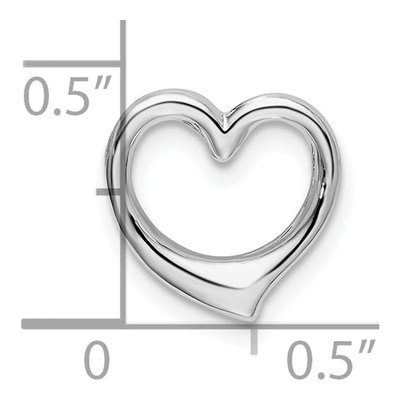 Sterling Silver Heart Slide Pendant – view 5