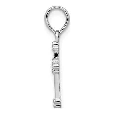 Sterling Silver Small Budded Cross Pendant – view 3