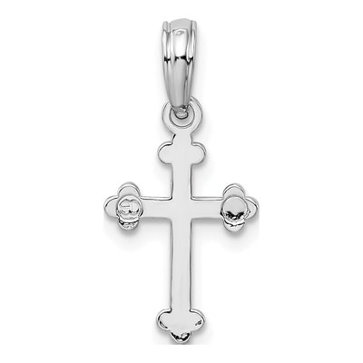 Sterling Silver Small Budded Cross Pendant – view 4