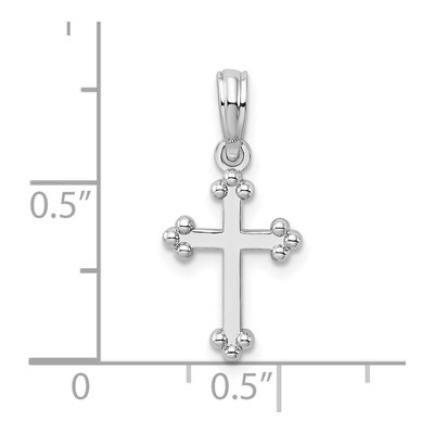 Sterling Silver Small Budded Cross Pendant – view 5