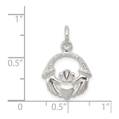 Sterling Silver Claddagh Pendant – view 4