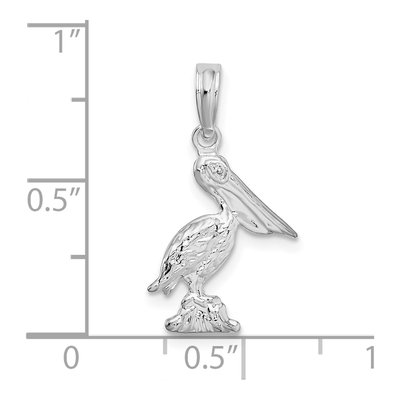 Sterling Silver 3D Pelican Pendant – view 4