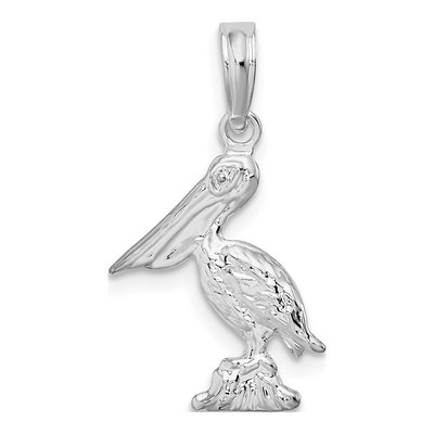 Sterling Silver 3D Pelican Pendant – view 5