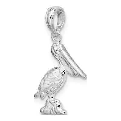 Sterling Silver 3D Pelican Pendant – view 6
