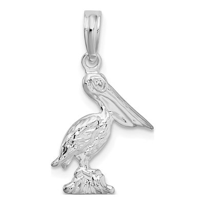 Sterling Silver 3D Pelican Pendant