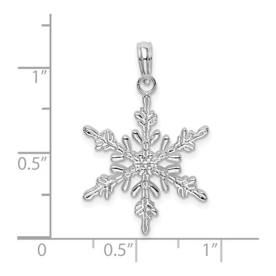 Sterling Silver Snowflake Pendant – view 4