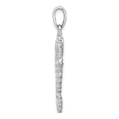Sterling Silver 3D Sea Horse Pendant – view 3