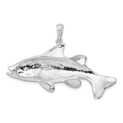 Sterling Silver Red Fish Pendant – view 5
