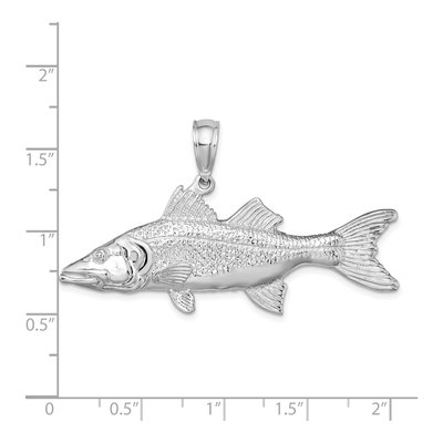 Sterling Silver 3D Snook Fish Pendant – view 4