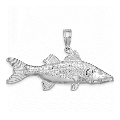 Sterling Silver 3D Snook Fish Pendant – view 5