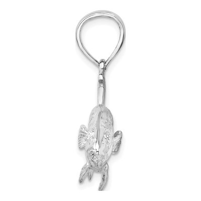 Sterling Silver 3D Red Fish Pendant – view 3