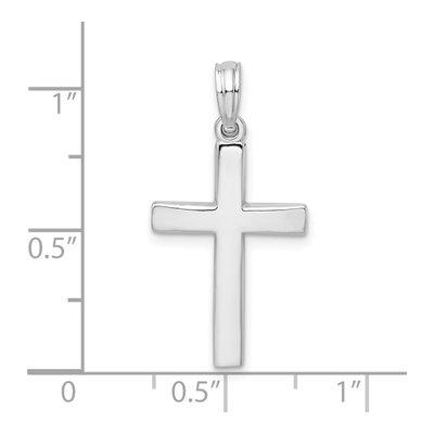 Sterling Silver Beveled Latin Cross Pendant – view 4