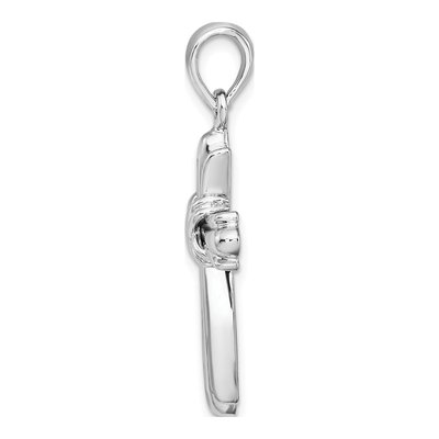 Sterling Silver Budded Cross Pendant – view 3
