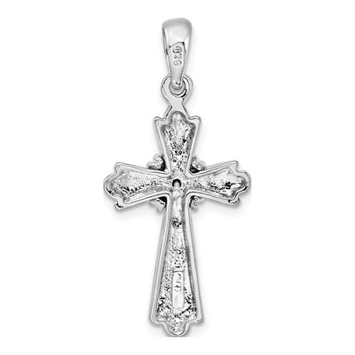 Sterling Silver Budded Cross Pendant – view 5