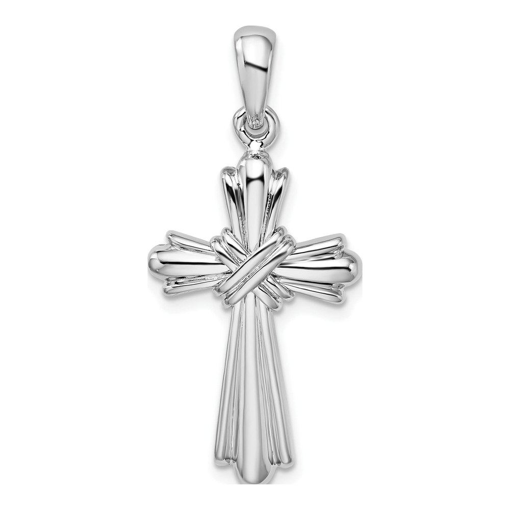Sterling Silver Budded Cross Pendant