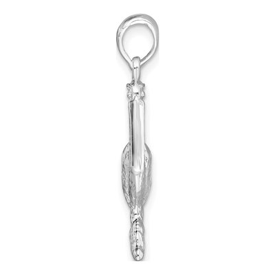 Sterling Silver 3D Standing Pelican Pendant – view 3