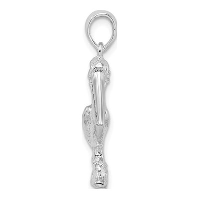 Sterling Silver 3D Pelican Pendant – view 3