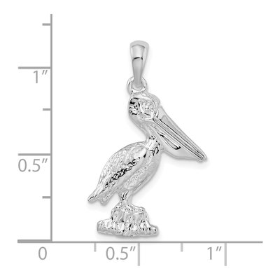 Sterling Silver 3D Pelican Pendant – view 4