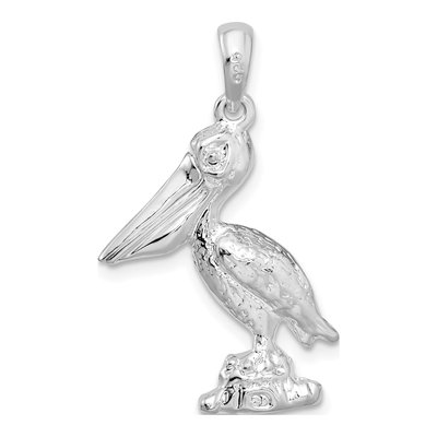 Sterling Silver 3D Pelican Pendant – view 5