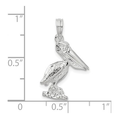 Sterling Silver 3D Pelican Pendant – view 4