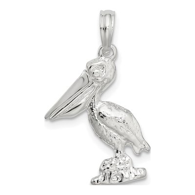 Sterling Silver 3D Pelican Pendant – view 5