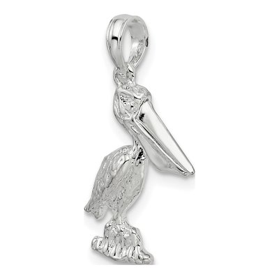 Sterling Silver 3D Pelican Pendant – view 6