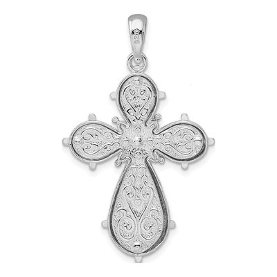 Sterling Silver Filigree Cross Pendant – view 5