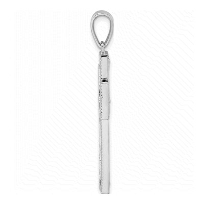Sterling Silver Rope Edge Latin Cross Pendant – view 3