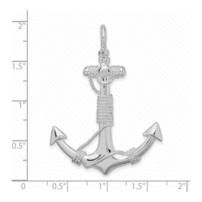 Sterling Silver Anchor Pendant – view 4