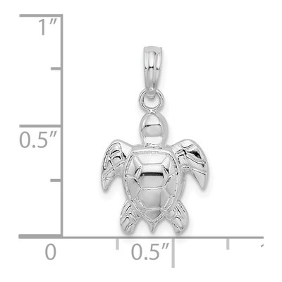 Sterling Silver Sea Turtle Pendant – view 4