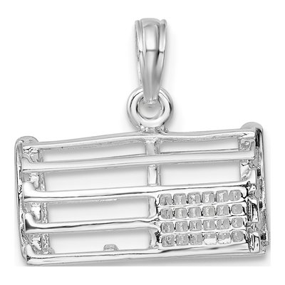 Sterling Silver 3D Trap Pendant – view 5