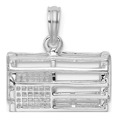 Sterling Silver 3D Trap Pendant