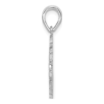 Sterling Silver Jamaica Palm Tree Disc Pendant – view 3