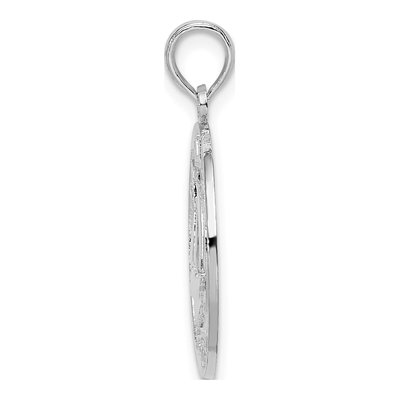 Sterling Silver Sailboat Circle Pendant – view 3