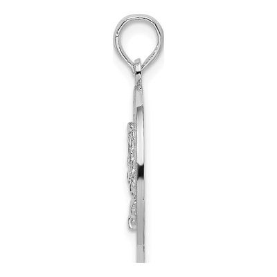 Sterling Silver Jamaica Crab Circle Pendant – view 3