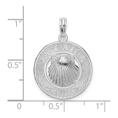 Sterling Silver Jamaica Shell Circle Pendant – view 4