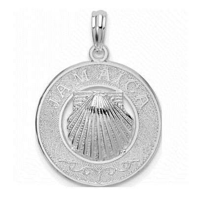 Sterling Silver Jamaica Shell Circle Pendant