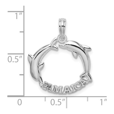 Sterling Silver Jamaica Dolphins Pendant – view 4
