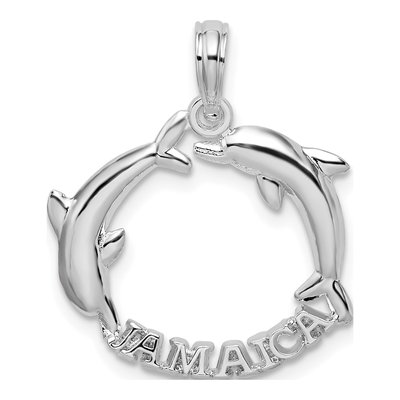 Sterling Silver Jamaica Dolphins Pendant