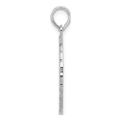 Sterling Silver Oval Bird Flower Pendant – view 3