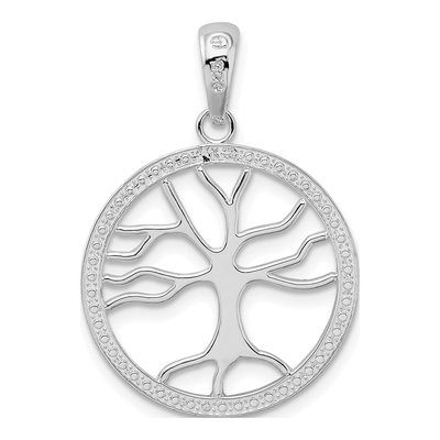 Sterling Silver Cut-Out Tree of Life Pendant – view 5