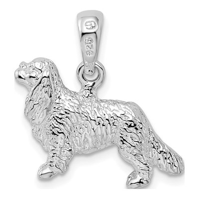 Sterling Silver 3D Cavalier King Charles Spaniel Pendant – view 5