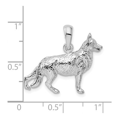 Sterling Silver German Shepherd Pendant – view 4