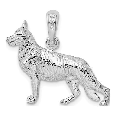 Sterling Silver German Shepherd Pendant – view 5