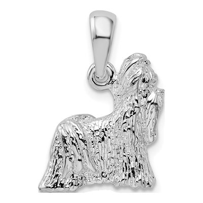 Sterling Silver Shih Tzu Dog Pendant