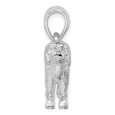 Sterling Silver 3D Beagle Pendant – view 3