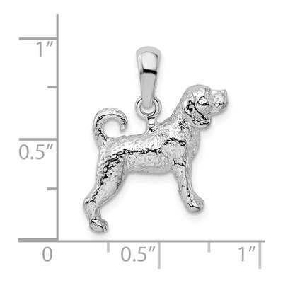 Sterling Silver 3D Beagle Pendant – view 4