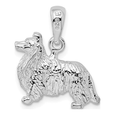 Sterling Silver 3D Shetland Sheepdog Pendant – view 5